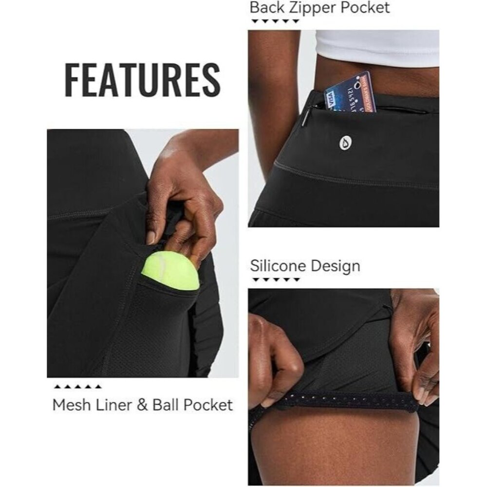 Baleaf Women's Black Skort - Picture 3 of 7